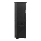Tall Bathroom Storage Cabinet with Drawers and Adjustable Shelf
