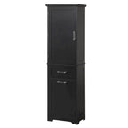 Tall Bathroom Storage Cabinet with Drawers and Adjustable Shelf