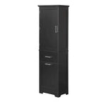 Tall Bathroom Storage Cabinet with Drawers and Adjustable Shelf