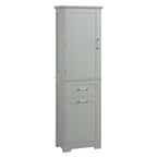 Tall Bathroom Storage Cabinet with Drawers and Adjustable Shelf