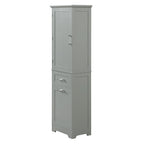 Tall Bathroom Storage Cabinet with Drawers and Adjustable Shelf