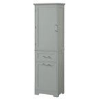 Tall Bathroom Storage Cabinet with Drawers and Adjustable Shelf