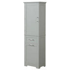 Tall Bathroom Storage Cabinet with Drawers and Adjustable Shelf