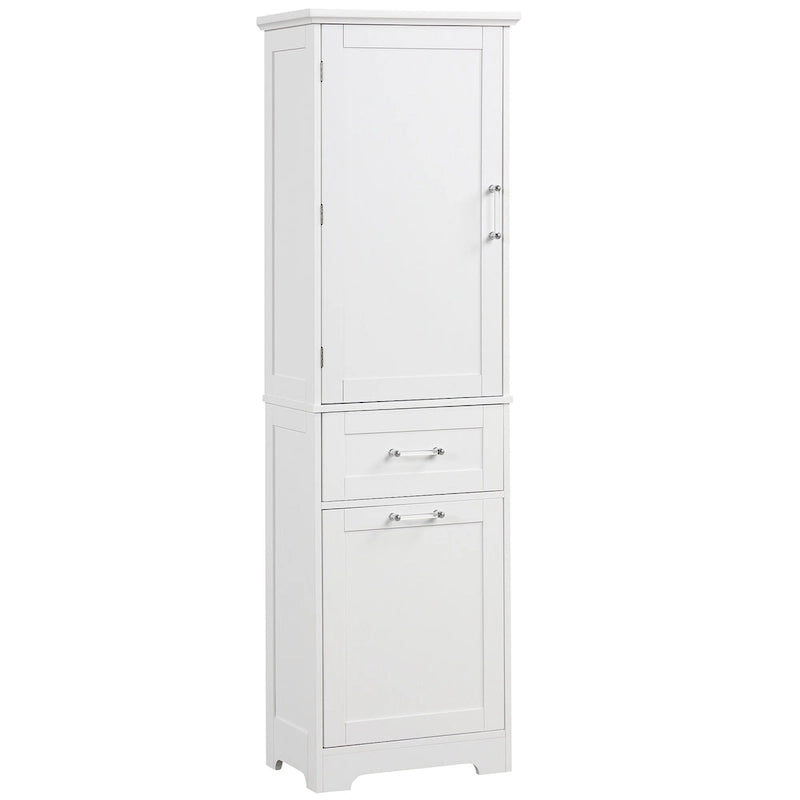 Tall Bathroom Storage Cabinet with Drawers and Adjustable Shelf