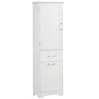 Tall Bathroom Storage Cabinet with Drawers and Adjustable Shelf