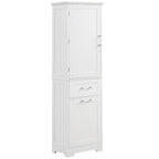 Tall Bathroom Storage Cabinet with Drawers and Adjustable Shelf