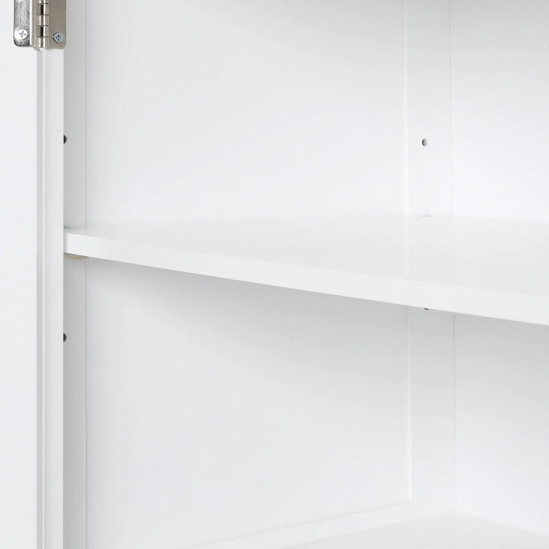 Tall Bathroom Storage Cabinet with Drawers and Adjustable Shelf