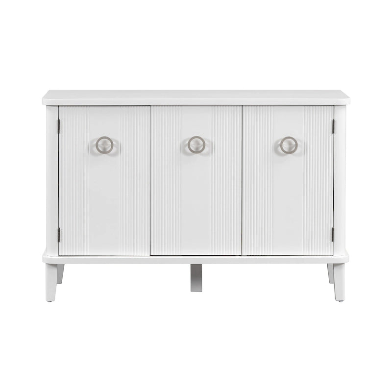 Modern MDF Storage Cabinet with Round Handle Doors