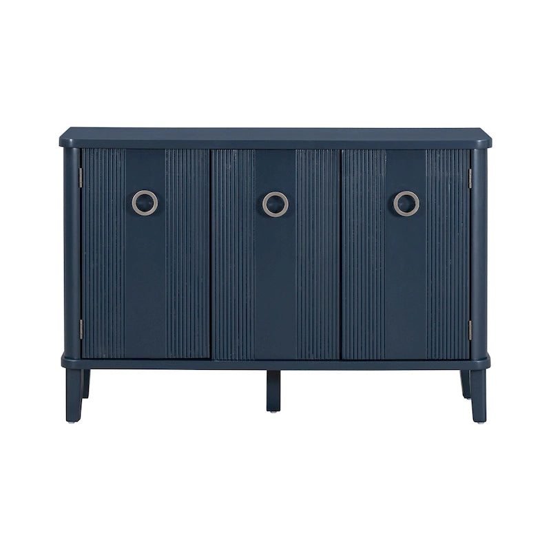 Modern MDF Storage Cabinet with Round Handle Doors
