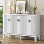 Modern MDF Storage Cabinet with Round Handle Doors