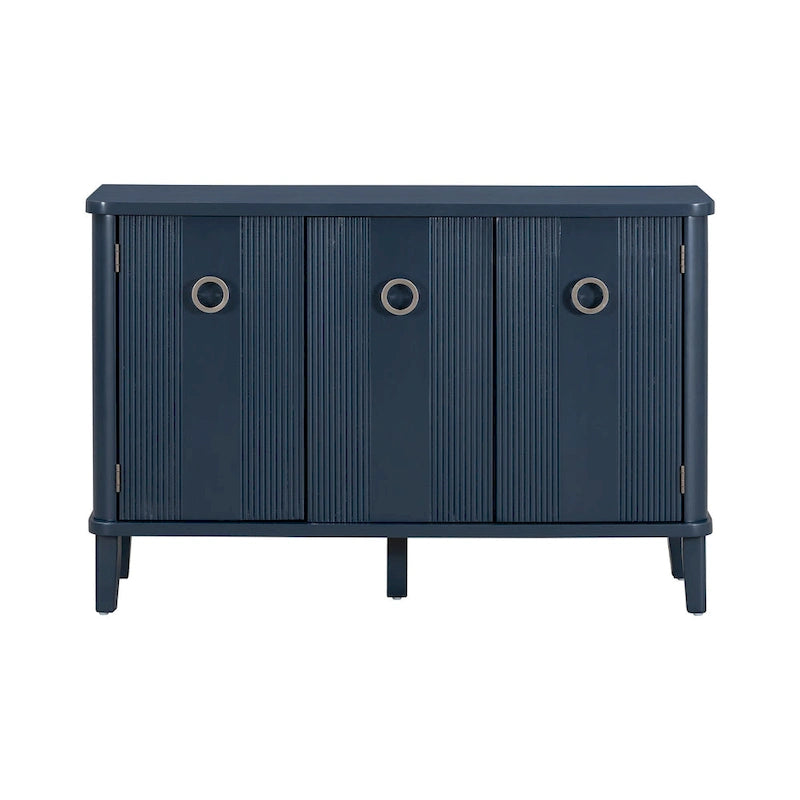 Modern MDF Storage Cabinet with Round Handle Doors