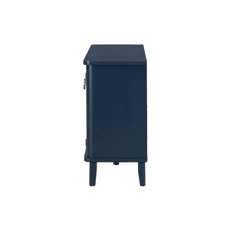 Modern MDF Storage Cabinet with Round Handle Doors