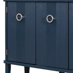 Modern MDF Storage Cabinet with Round Handle Doors