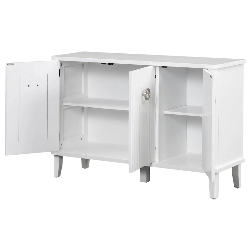 Modern MDF Storage Cabinet with Round Handle Doors