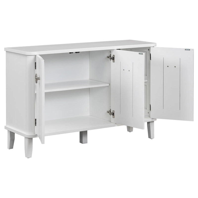 Modern MDF Storage Cabinet with Round Handle Doors
