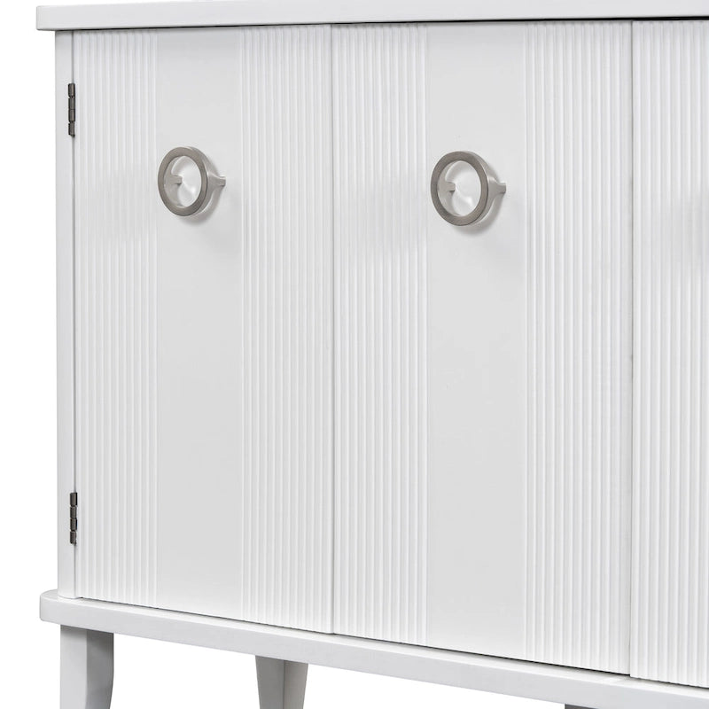 Modern MDF Storage Cabinet with Round Handle Doors