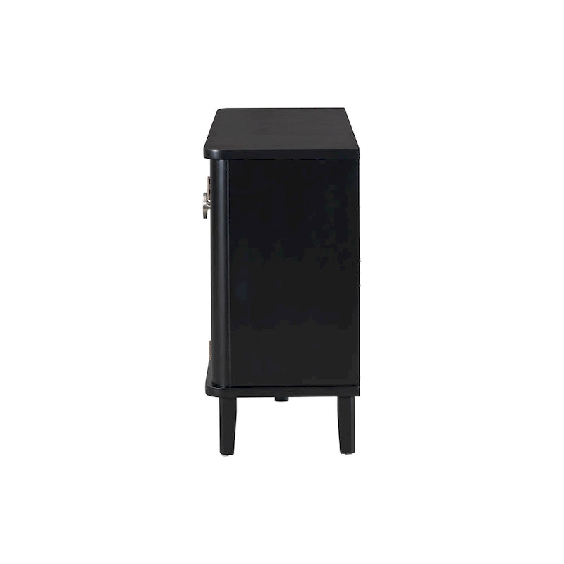 Modern MDF Storage Cabinet with Round Handle Doors