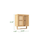 Wall-Mounted Bamboo Bathroom Storage Cabinet